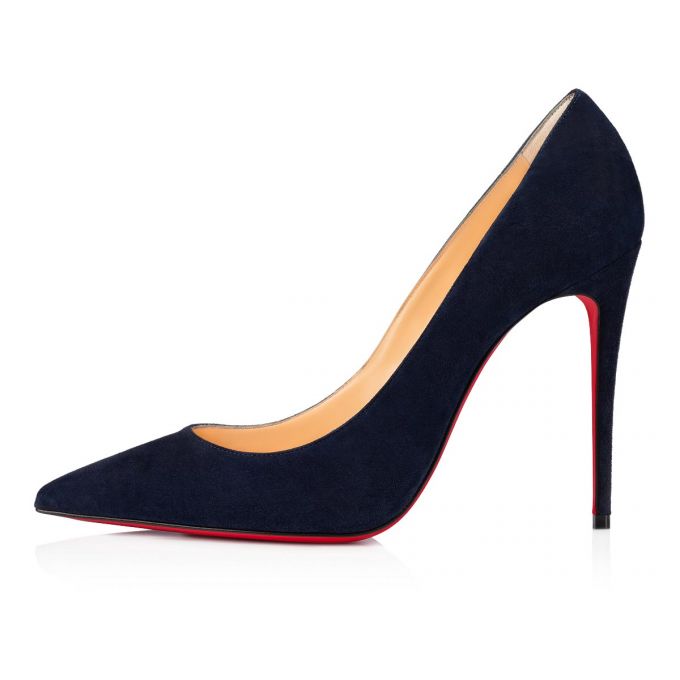 Pantofi Cu Toc Christian Louboutin Kate 100 100 Nocturne Veau Velours Pumps Dama Negrii | RO85783