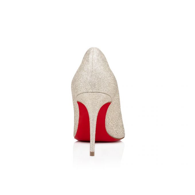 Pantofi Cu Toc Christian Louboutin Kate 85 Ivory Glitter Pumps Dama Argintii | RO98793