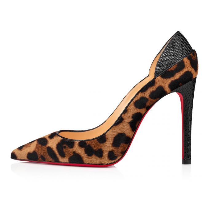 Pantofi Cu Toc Christian Louboutin Maastricht 100 Exotic Piele Pumps Dama Maro Negrii | RO83778