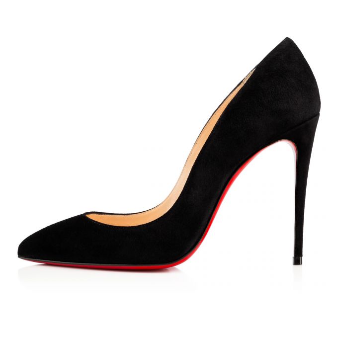 Pantofi Cu Toc Christian Louboutin Pigalle Follies 100 100 Veau Velours Pumps Dama Negrii | RO49863