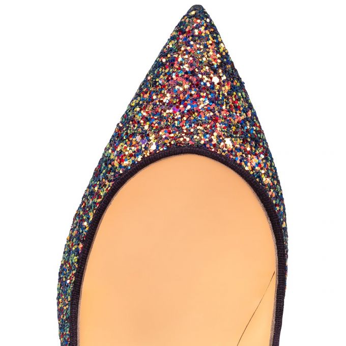 Pantofi Cu Toc Christian Louboutin Pigalle Follies 100 Glitter Pumps Dama Colorati | RO68206