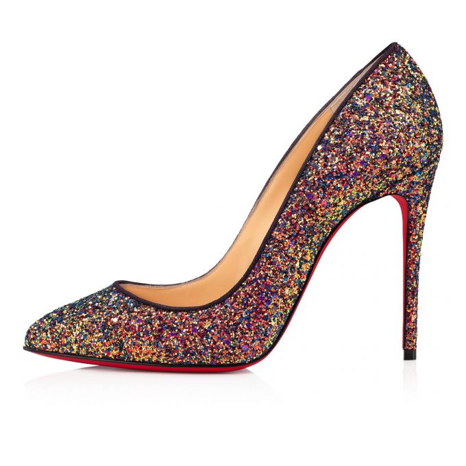 Pantofi Cu Toc Christian Louboutin Pigalle Follies 100 Glitter Pumps Dama Colorati | RO68206