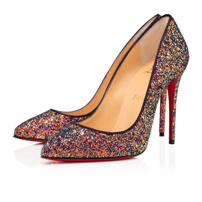 Pantofi Cu Toc Christian Louboutin Pigalle Follies 100 Glitter Pumps Dama Colorati | RO68206