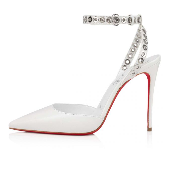 Pantofi Cu Toc Christian Louboutin Pumpaclou 100 Pumps Dama Albi | RO01561