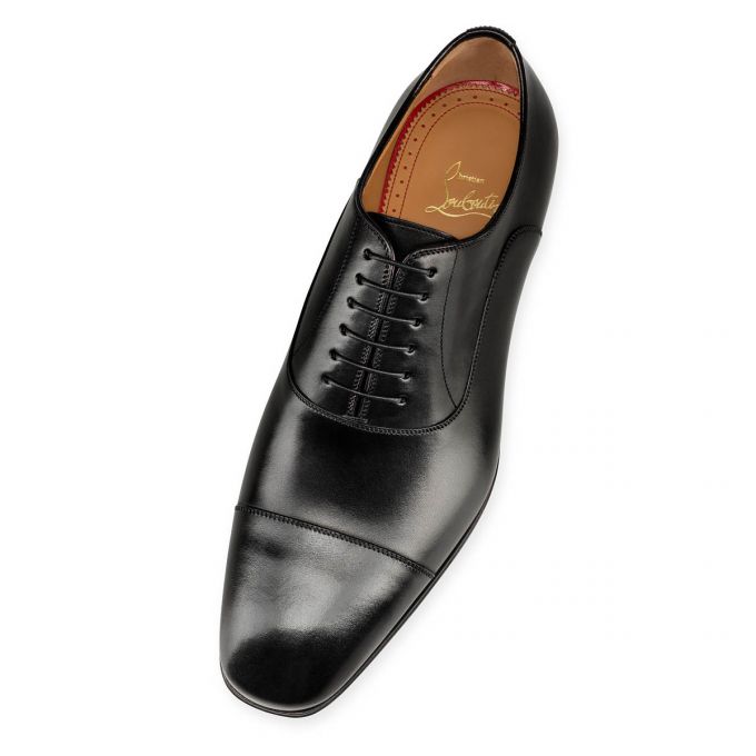 Pantofi Oxford Christian Louboutin Greggo 000 Calf Oxford Barbati Negrii | RO27423