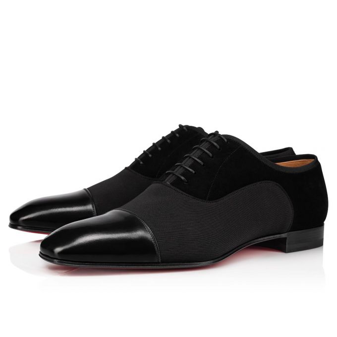 Pantofi Oxford Christian Louboutin Greggo Calf Oxford Barbati Negrii | RO29854