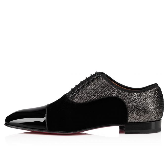 Pantofi Oxford Christian Louboutin Greggo Orlato Creative Fabric Oxford Barbati Negrii | RO43429