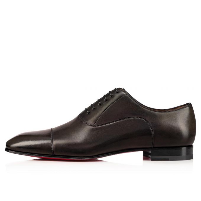 Pantofi Oxford Christian Louboutin Greggo 000 Alpino Calf Oxford Barbati Ciocolata | RO51291