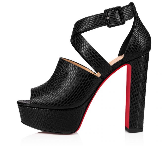 Platforms Christian Louboutin Bingirl 130 Calf Platforms Dama Negrii | RO43685