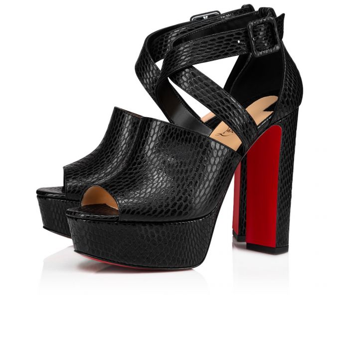 Platforms Christian Louboutin Bingirl 130 Calf Platforms Dama Negrii | RO43685