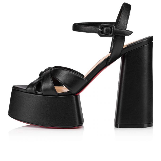 Platforms Christian Louboutin Foolanjalili 130 Calf Platforms Dama Negrii | RO38703