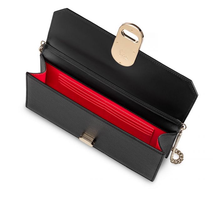 Pouches Christian Louboutin Elisa Baguette Clasici Piele Pouches Dama Negrii Aurii | RO00413