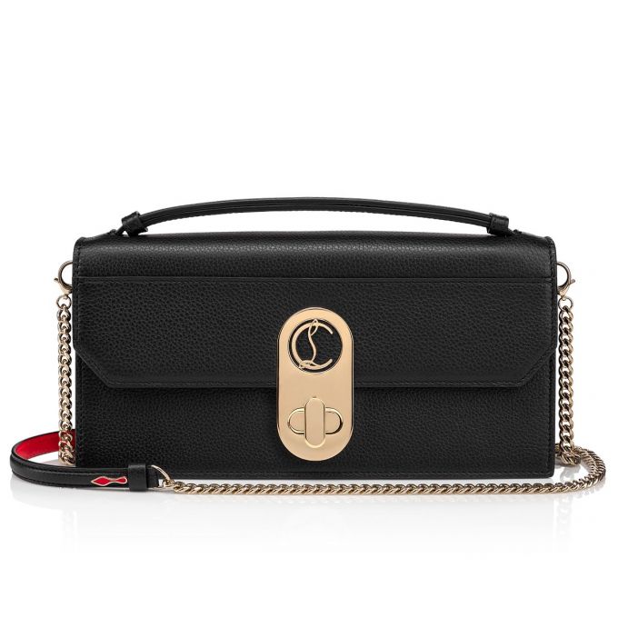 Pouches Christian Louboutin Elisa Baguette Clasici Piele Pouches Dama Negrii Aurii | RO00413