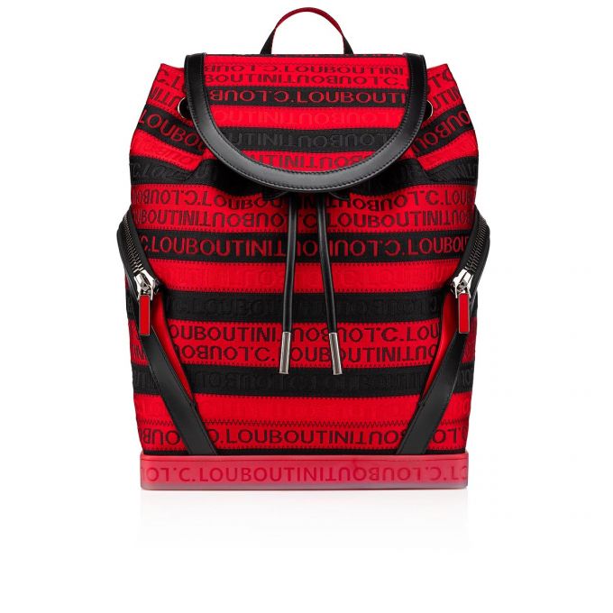 Rucsac Christian Louboutin Explorafunk Creative Fabric Backpack Barbati Negrii Rosii | RO51582