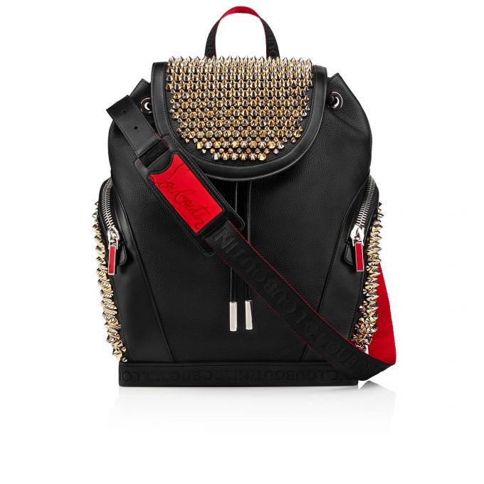 Rucsac Christian Louboutin Explorafunk S Clasici Piele Backpack Barbati Negrii Colorati | RO00490