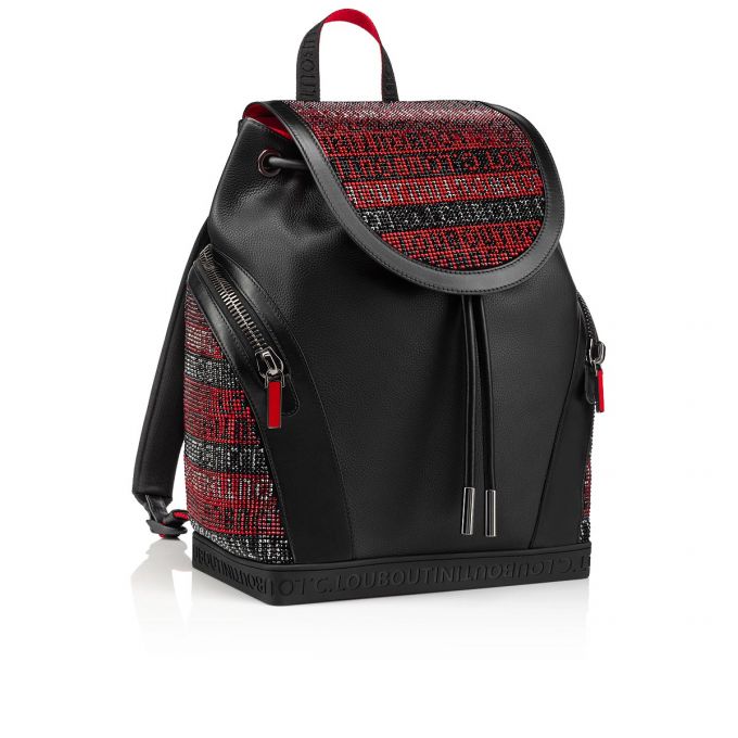 Rucsac Christian Louboutin Explorafunk S Creative Piele Backpack Barbati Negrii Rosii | RO46435