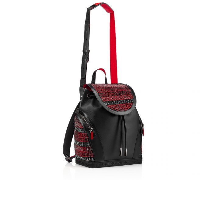 Rucsac Christian Louboutin Explorafunk S Creative Piele Backpack Barbati Negrii Rosii | RO46435