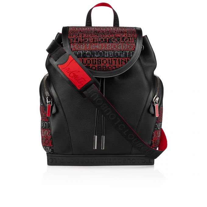 Rucsac Christian Louboutin Explorafunk S Creative Piele Backpack Barbati Negrii Rosii | RO46435