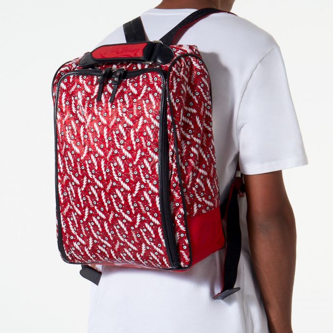 Rucsac Christian Louboutin Hop'N Zip Creative Fabric Backpack Barbati Rosii Negrii | RO03958