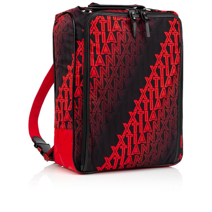 Rucsac Christian Louboutin Hop'N Zip Creative Fabric Backpack Barbati Negrii Rosii | RO05835