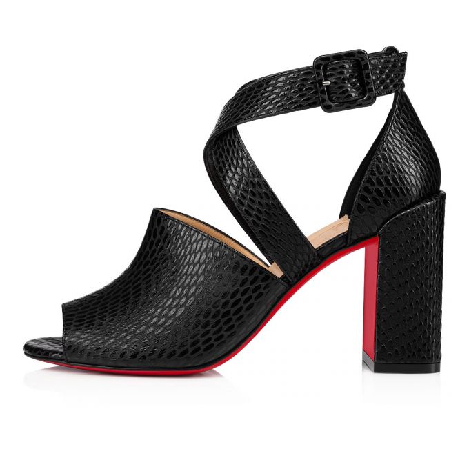 Sandale Christian Louboutin Binguetta 85 Calf Sandals Dama Negrii | RO92937