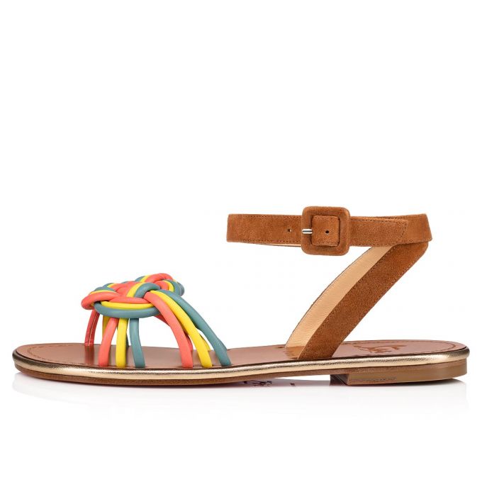 Sandale Christian Louboutin Ella Nappa Sandals Dama Colorati | RO11884