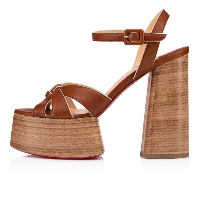 Sandale Christian Louboutin Foolanjalili 130 Calf Sandals Dama Roz Bej | RO44300