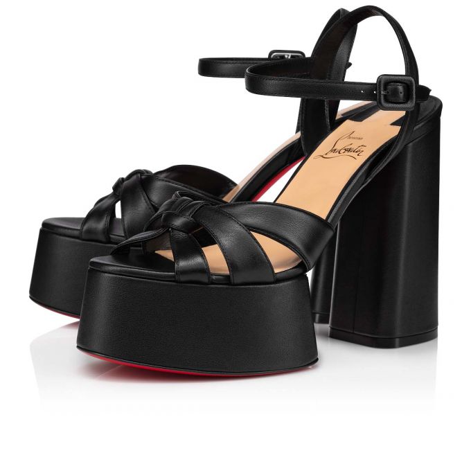 Sandale Christian Louboutin Foolanjalili 130 Calf Sandals Dama Negrii | RO77431