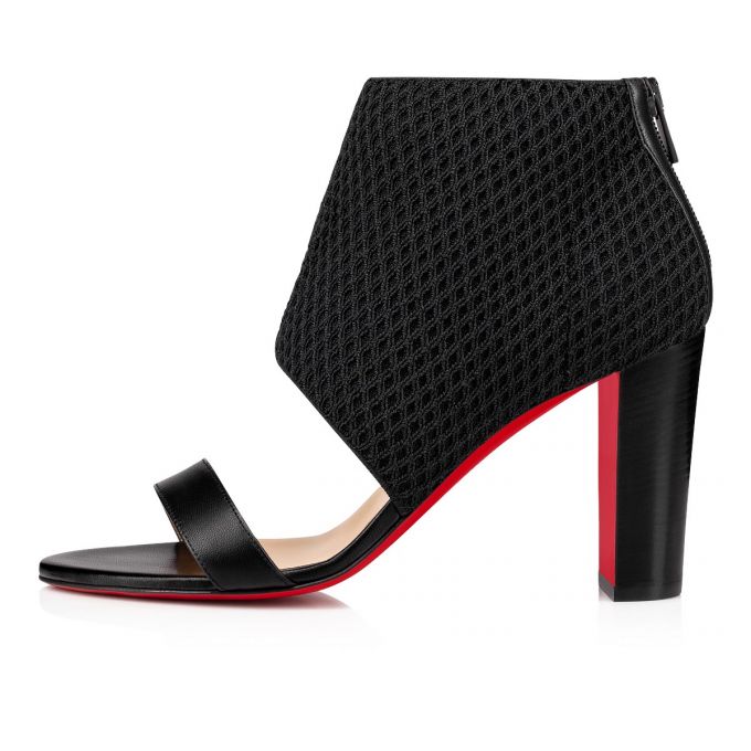 Sandale Christian Louboutin Georgette Boot 85 Lucido Mesh Sandals Dama Negrii | RO62531