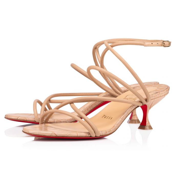 Sandale Christian Louboutin Supra Bea 55 Nappa Sandals Dama Maro | RO63099