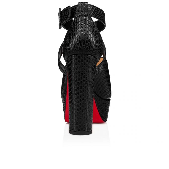 T Strap Christian Louboutin Bingirl 130 Calf T Curea Dama Negrii | RO61723