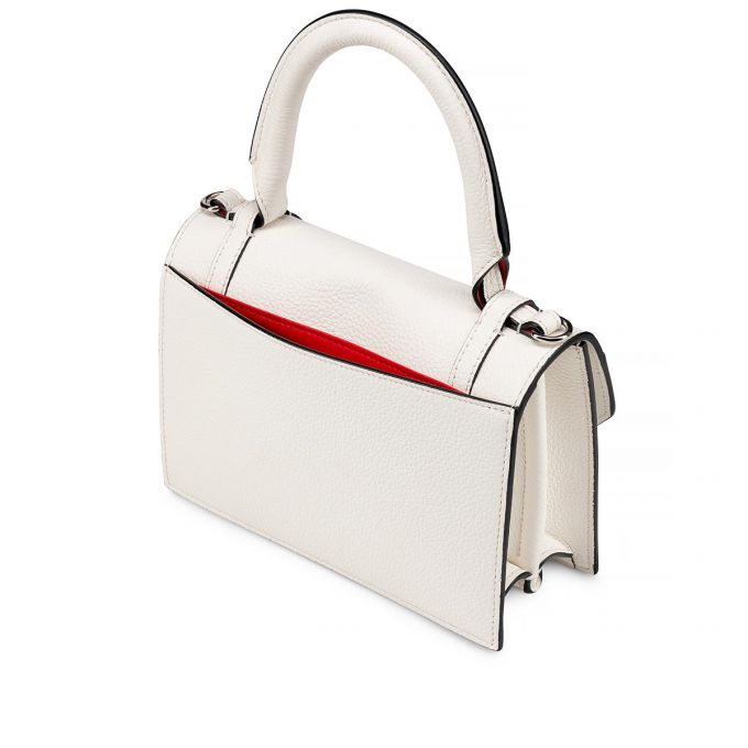 Top Handles Christian Louboutin Elisa Top Handle S Creative Piele Top Handles Dama Albi Argintii | RO03241