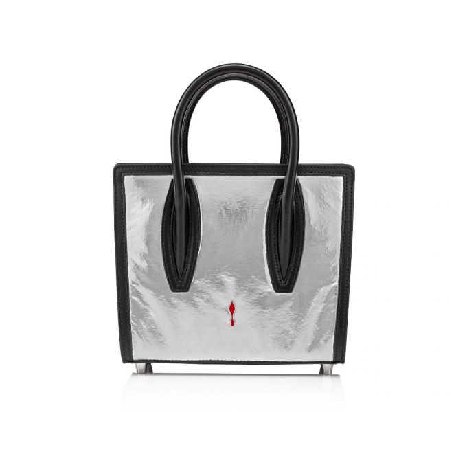 Top Handles Christian Louboutin Paloma S Mini Creative Fabric Top Handles Dama Argintii Negrii | RO28503