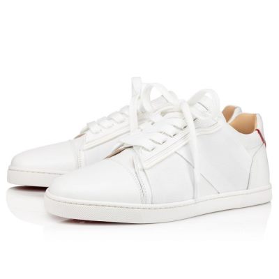 Adidași Christian Louboutin Elastikid 000 Version Calf Sneakers Dama Albi | RO48967