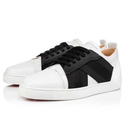 Adidași Christian Louboutin Elastikid Calf Sneakers Barbati Albi | RO42874