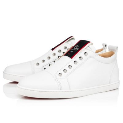 Adidași Christian Louboutin F.A.V Fique A Vontade Calf Sneakers Barbati Albi | RO45869