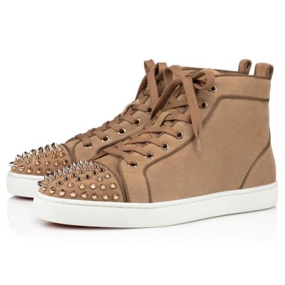 Adidași Christian Louboutin Lou Spikes Orla 000 Metal Veau Velours Sneakers Barbati Maro | RO71920