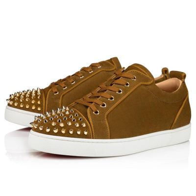 Adidași Christian Louboutin Louis Junior Sp 000 Veau Velours Sneakers Barbati Masline Verzi | RO24075