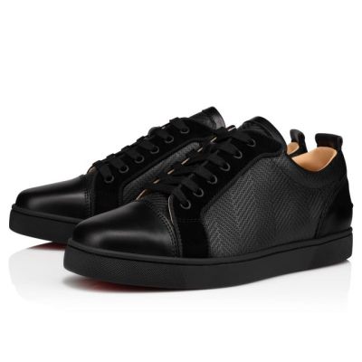 Adidași Christian Louboutin Louis Junior Creative Piele Sneakers Barbati Negrii | RO54444