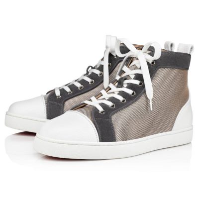 Adidași Christian Louboutin Louis Orlato Creative Fabric Sneakers Barbati Albi Gri | RO78493