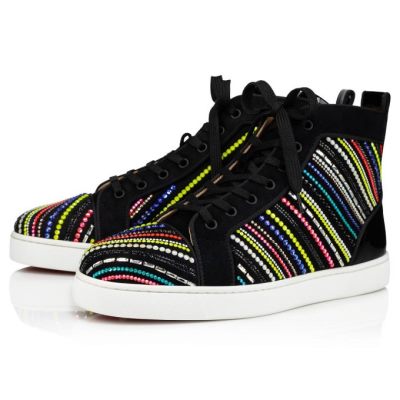 Adidași Christian Louboutin Louis Rays Sneakers Barbati Negrii Colorati | RO77919