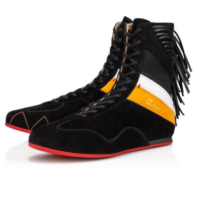 Adidași Christian Louboutin My K.O. Version Veau Velours Sneakers Barbati Negrii | RO50486