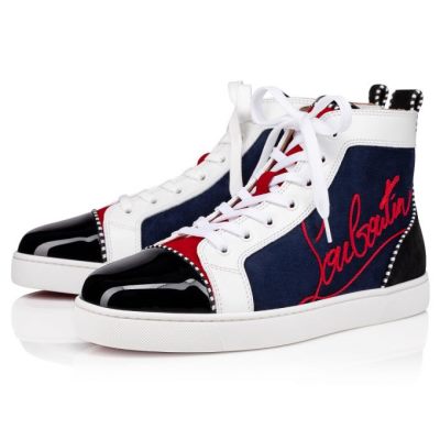 Adidași Christian Louboutin Navy Louis 000 Version Veau Velours Sneakers Barbati Colorati | RO44412