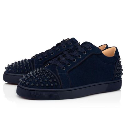 Adidași Christian Louboutin Seavaste 2 Orla 000 Mat Veau Velours Sneakers Barbati Negrii Bleumarin | RO60623