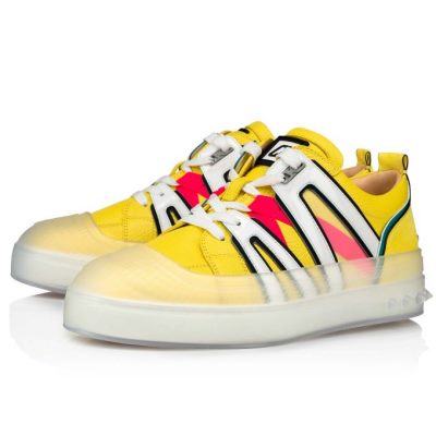 Adidași Christian Louboutin Vida Viva Calf Sneakers Barbati Galbeni | RO77449