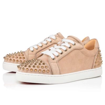 Adidași Christian Louboutin Vieira 2 Orlato Veau Velours Sneakers Dama Bej | RO45965