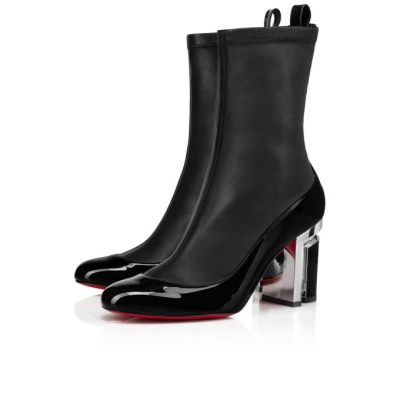 Cizme Christian Louboutin Bootnik 85 Lacuita Boots Dama Negrii Argintii | RO54042