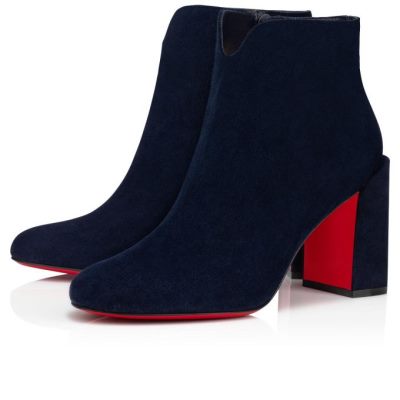 Cizme Christian Louboutin Castarika 85 Nocturne Veau Velours Boots Dama Negrii | RO69750