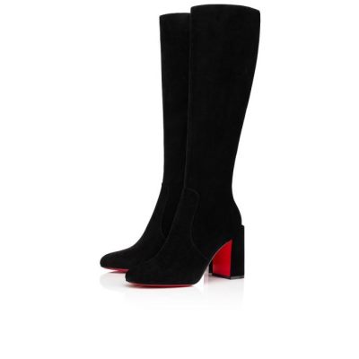 Cizme Christian Louboutin Cavalika 85 Veau Velours Boots Dama Negrii | RO82603