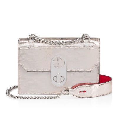 Cross Body Bags Christian Louboutin Elisa Small Creative Piele Cross Body Bags Dama Bej Argintii | RO05840